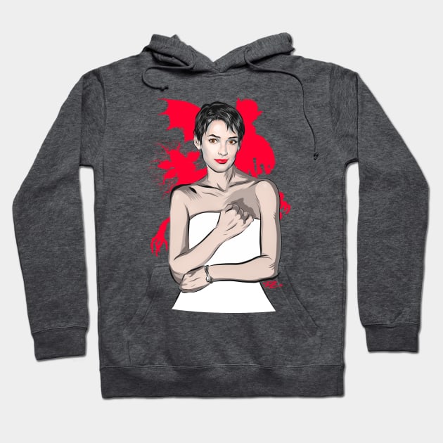 Winona Ryder - An illustration by Paul Cemmick Hoodie by PLAYDIGITAL2020